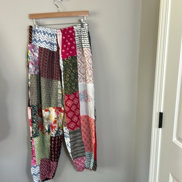 Kantha handmade boho hippie aladdin alibaba harem yoga pants one size NEW - Picture 5 of 14
